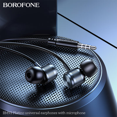 BM93 Platino Universal Earphones with Mic – Premium Sound, Everyday Comfort