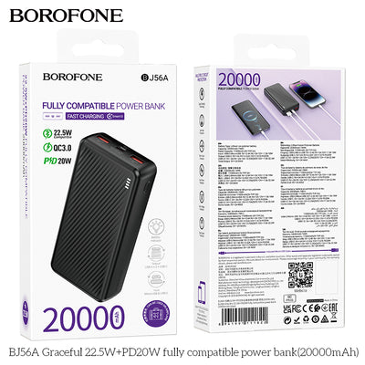 Graceful BJ56A 20000mAh Power Bank with PD – Fast, Light & Airline Approved
