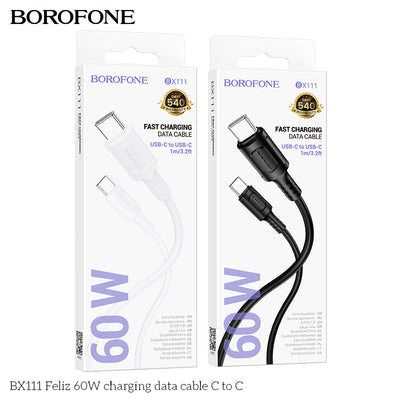 BX111 Feliz 60W Type-C to Type-C Charging Data Cable – Fast & Durable