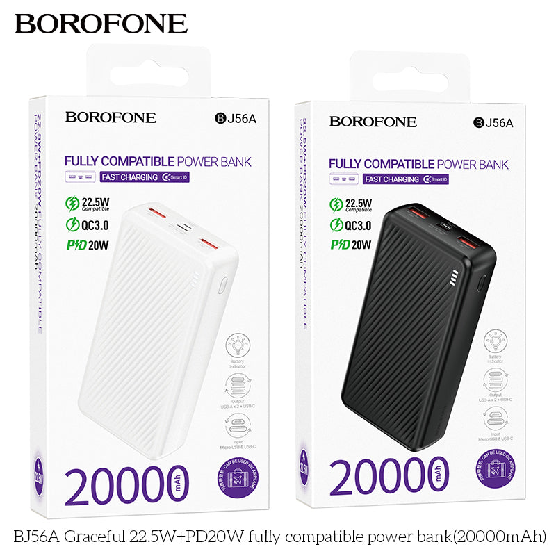 Graceful BJ56A 20000mAh Power Bank with PD – Fast, Light & Airline Approved