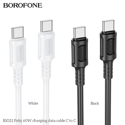 BX111 Feliz 60W Type-C to Type-C Charging Data Cable – Fast & Durable