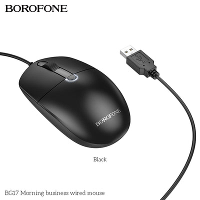 BG17 Morning Business Wired Mouse – Silent, Durable & Comfortable