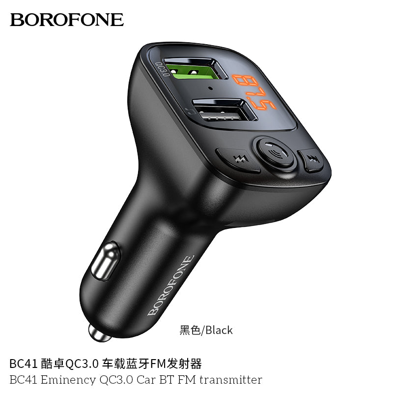 BC41 Eminency Car Wireless FM Transmitter – Power, Music & Clear Calls