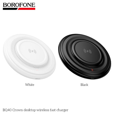 BQ40 Crown Desktop Wireless Fast Charger – Stylish & Powerful Charging in Ireland