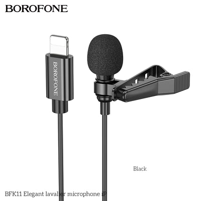 BFK11 Elegant Lavalier Microphone iP – Lapel Mic for Podcasts, Gaming & More