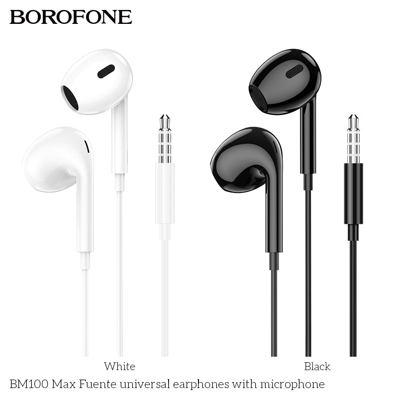 BM100 Max Fuente universal earphones with microphone – Budget Wired Headphones