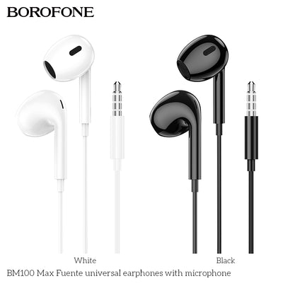 BM100 Max Fuente universal earphones with microphone – Budget Wired Headphones