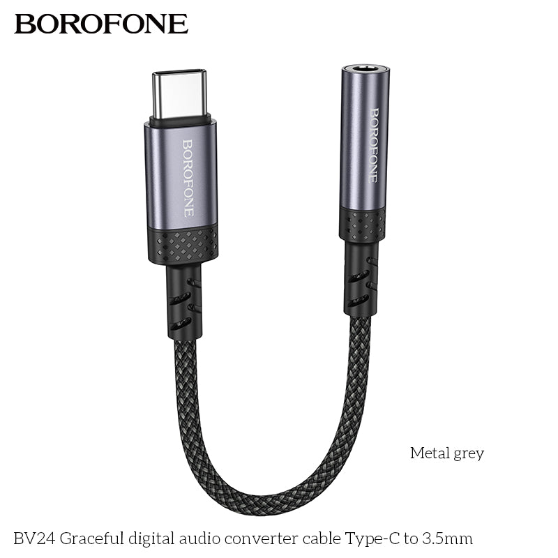 BV24 Graceful Type-C to 3.5mm Digital Audio Converter Cable – Clear & Powerful Sound