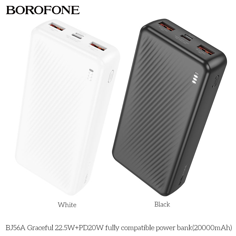 Graceful BJ56A 20000mAh Power Bank with PD – Fast, Light & Airline Approved