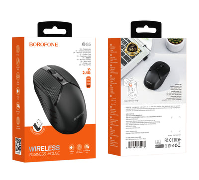 BG5 2.4G Ergonomic Wireless Mouse – Silent, Durable & Rechargeable