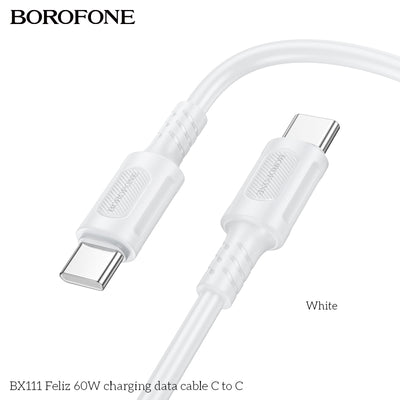 BX111 Feliz 60W Type-C to Type-C Charging Data Cable – Fast & Durable