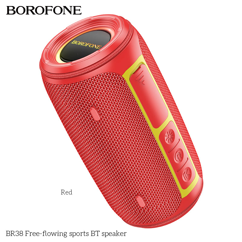 Red Borofone BR38 sports Bluetooth speaker 