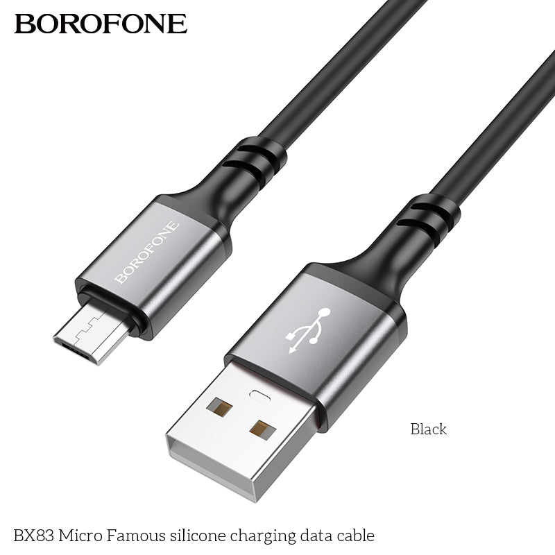BX83 Famous Micro USB Silicone Charging Data Cable – Durable Fast Charger Lead