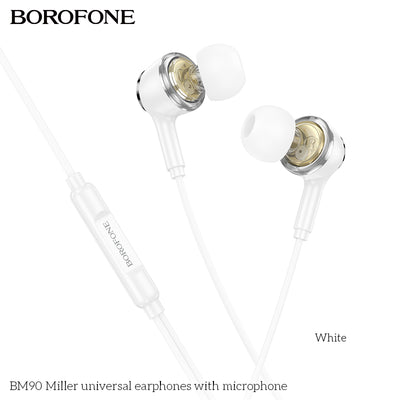 BM90 Miller Universal Earphones with Mic – Clear, Strong & Comfortable