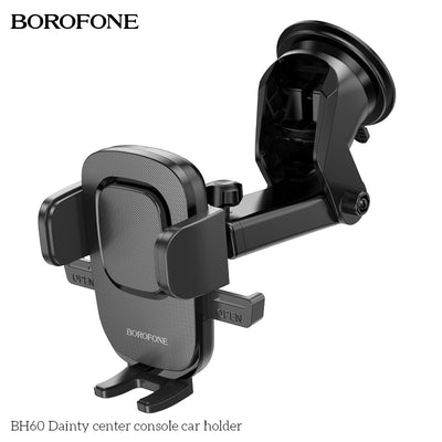 BH60 Dainty Center Console Car Phone Holder – Compact & Reliable Mobile Holder