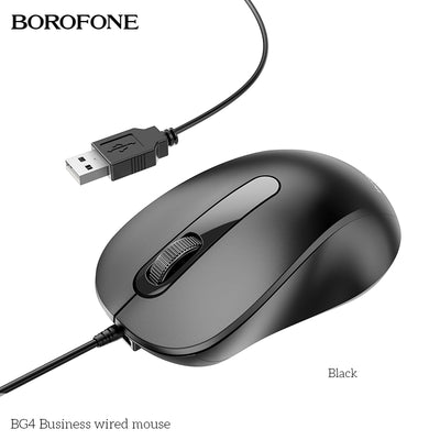 BG4 Business Wired Mouse – Durable, Silent & Comfortable