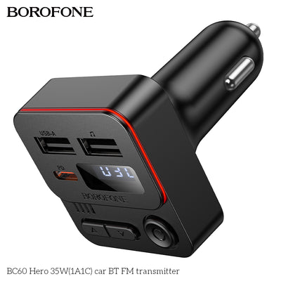 BC60 Hero 35W Car Bluetooth FM Transmitter – Powerful & Easy Wireless FM