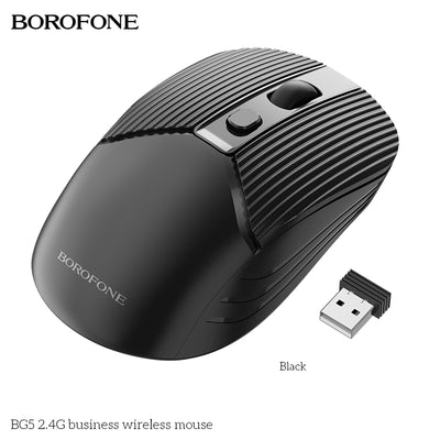 BG5 2.4G Ergonomic Wireless Mouse – Silent, Durable & Rechargeable