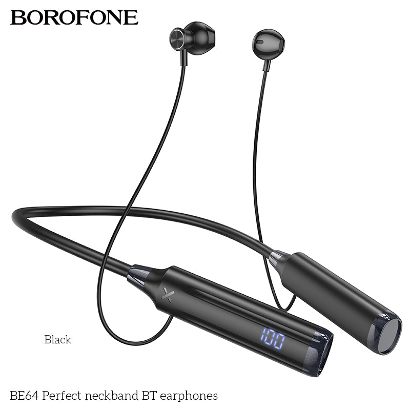 BE64 Perfect Neckband Wireless Bluetooth Earphones – Noise Canceling & Top Quality Sound