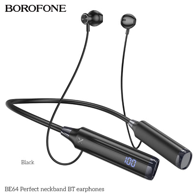BE64 Perfect Neckband Wireless Bluetooth Earphones – Noise Canceling & Top Quality Sound
