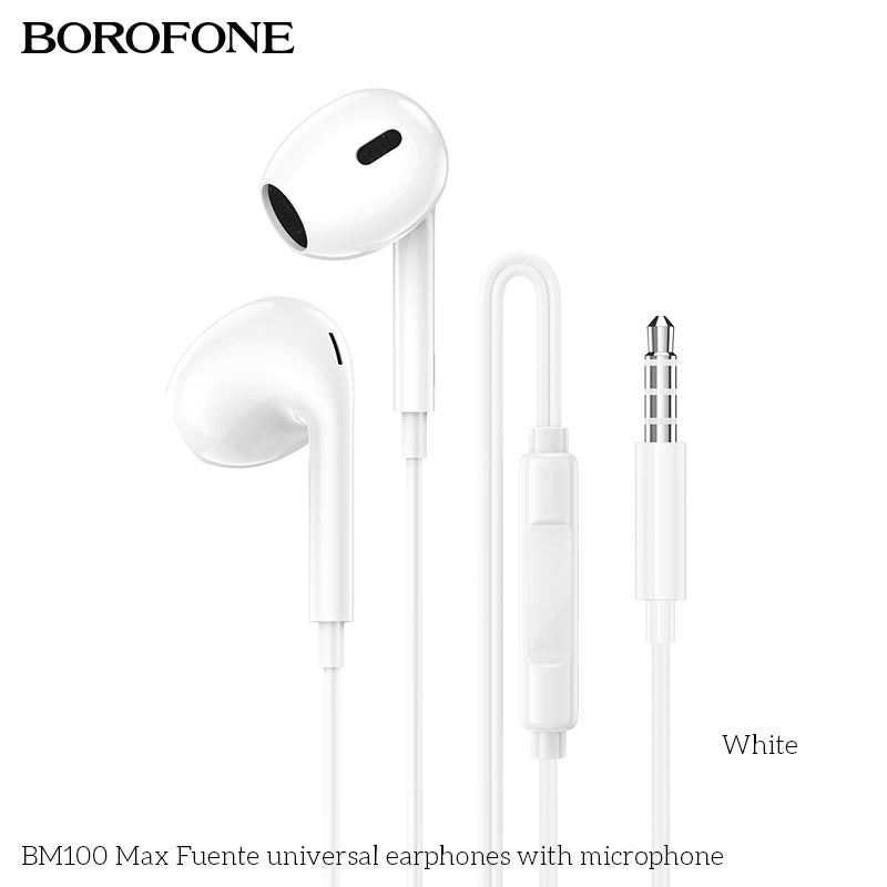 BM100 Max Fuente universal earphones with microphone – Budget Wired Headphones