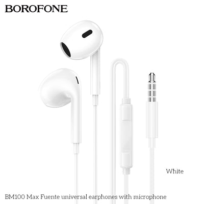 BM100 Max Fuente universal earphones with microphone – Budget Wired Headphones
