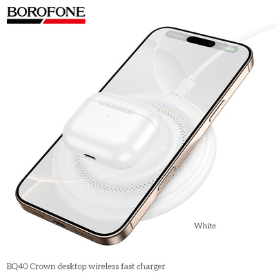BQ40 Crown Desktop Wireless Fast Charger – Stylish & Powerful Charging in Ireland