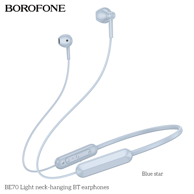 BE70 Light Neck-Hanging Wireless Bluetooth Earphones – Comfortable & Noise-Canceling