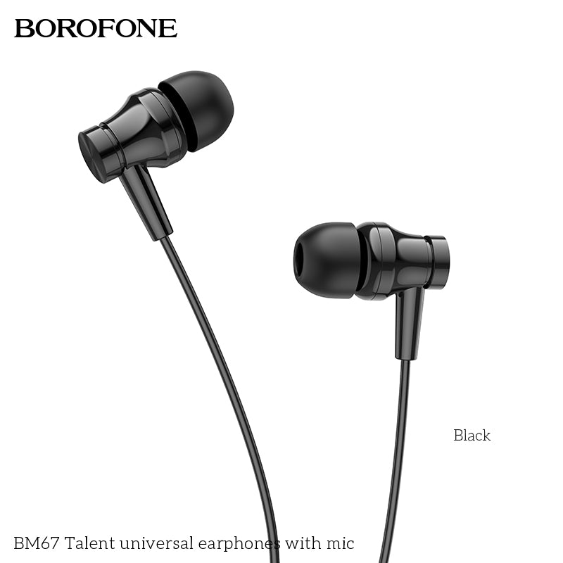 BM67 Talent Universal Earphones with Mic – Clear Sound, Everyday Comfort