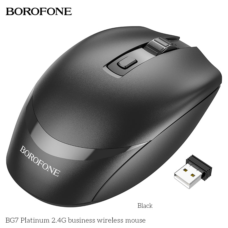 BG7 Platinum Ergonomic Wireless Mouse – Silent, Durable & Rechargeable