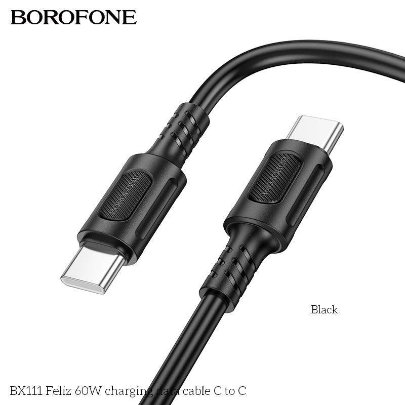 BX111 Feliz 60W Type-C to Type-C Charging Data Cable – Fast & Durable