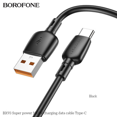 BX93 Super Power 100W USB Type-C Charging Data Cable for Android, Tablet & Laptop