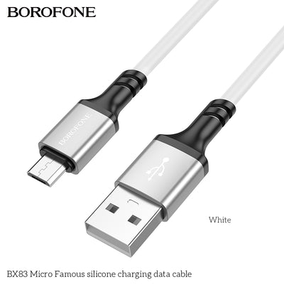 BX83 Famous Micro USB Silicone Charging Data Cable – Durable Fast Charger Lead