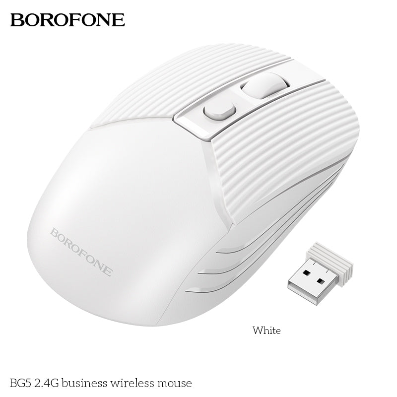 BG5 2.4G Ergonomic Wireless Mouse – Silent, Durable & Rechargeable