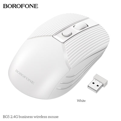 BG5 2.4G Ergonomic Wireless Mouse – Silent, Durable & Rechargeable