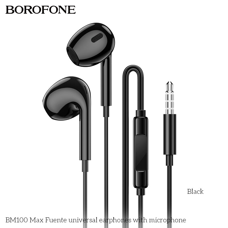 BM100 Max Fuente universal earphones with microphone – Budget Wired Headphones