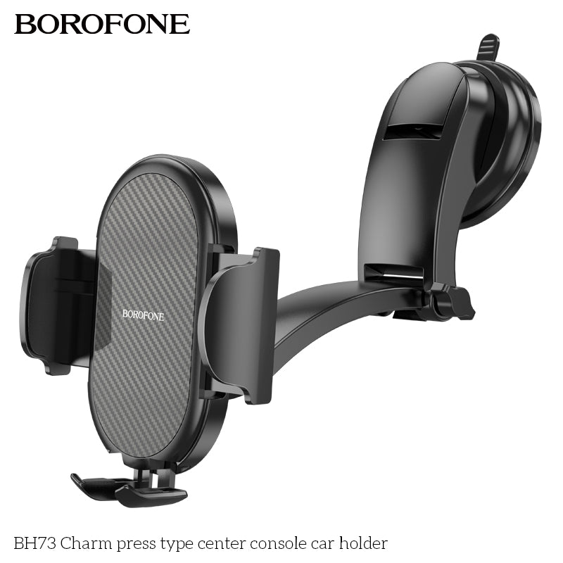 BH73 Charm Press Car Phone Holder – Easy & Secure Mobile Holder for Your Console
