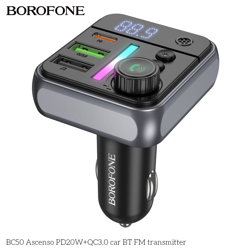 BC50 Ascenso Car Wireless FM Transmitter – Power, Music & Calls Made Easy