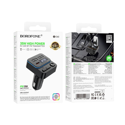 BC60 Hero 35W Car Bluetooth FM Transmitter – Powerful & Easy Wireless FM