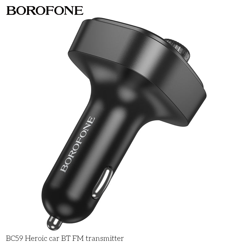BC59 Heroic Car Bluetooth FM Transmitter – Clear, Powerful & Easy Wireless FM