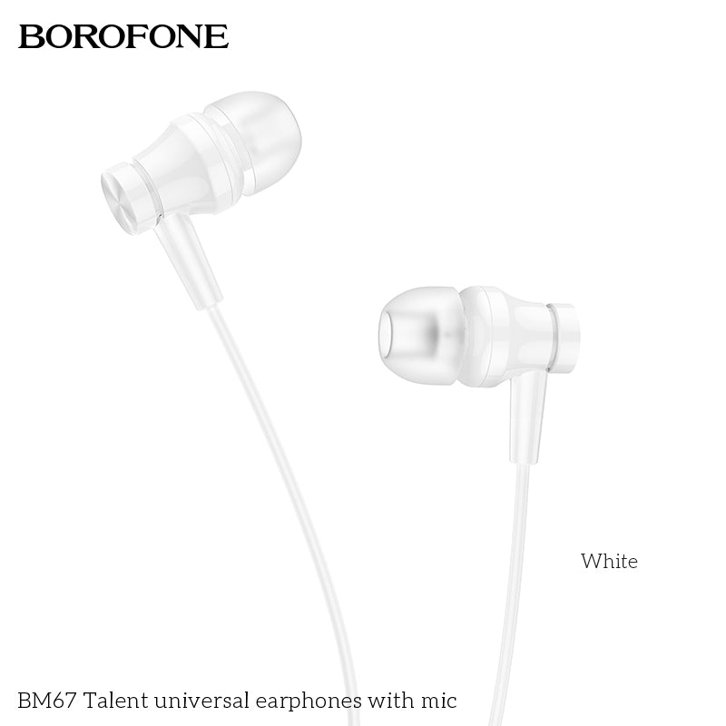 BM67 Talent Universal Earphones with Mic – Clear Sound, Everyday Comfort