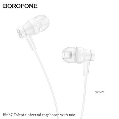 BM67 Talent Universal Earphones with Mic – Clear Sound, Everyday Comfort