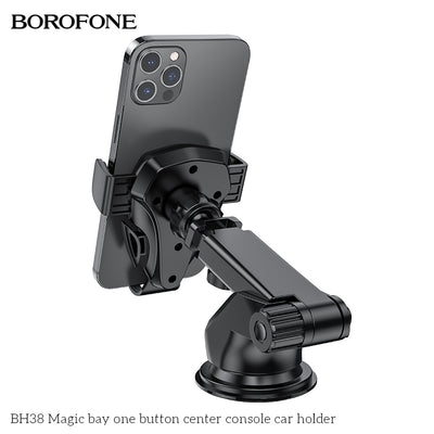 BH38 Magic Bay One Button Car Phone Holder – Secure & Stylish Mobile Holder