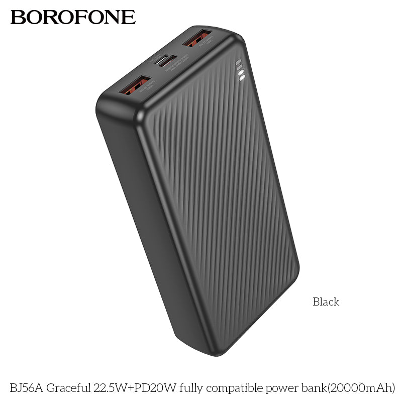 Graceful BJ56A 20000mAh Power Bank with PD – Fast, Light & Airline Approved