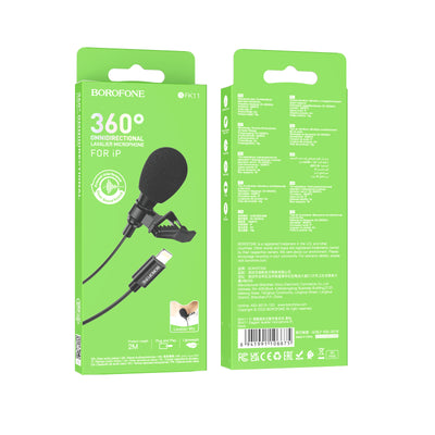 BFK11 Elegant Lavalier Microphone iP – Lapel Mic for Podcasts, Gaming & More