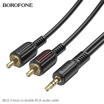 BL11 3.5mm to Double RCA Audio Cable – Clear & Reliable Sound