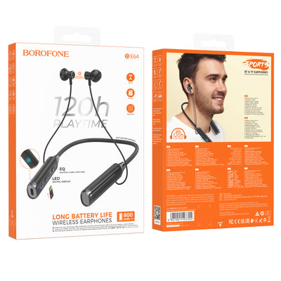 BE64 Perfect Neckband Wireless Bluetooth Earphones – Noise Canceling & Top Quality Sound