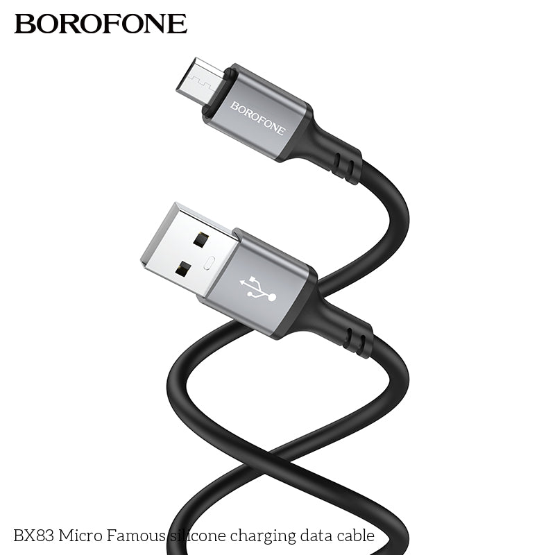 BX83 Famous Micro USB Silicone Charging Data Cable – Durable Fast Charger Lead