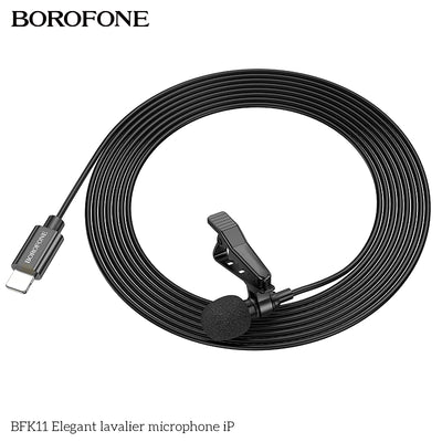 BFK11 Elegant Lavalier Microphone iP – Lapel Mic for Podcasts, Gaming & More