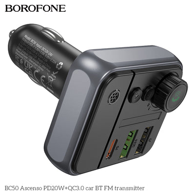 BC53 Highway Car Wireless FM Transmitter – Fast Charging & Crystal-Clear Sound
